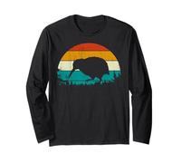 Vintage Retro Style Pine Tree New Zealand Bird Lovers Kiwi Maglia a Manica