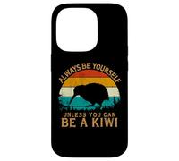 Vintage Retro Style Pine Tree Sunset Bird Wild Animal Kiwi Custodia per iPhone 14 Pro