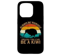 Vintage Retro Style Pine Tree Sunset Bird Wild Animal Kiwi Custodia per iPhone 15 Pro