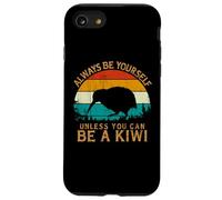 Vintage Retro Style Pine Tree Sunset Bird Wild Animal Kiwi Custodia per iPhone SE (2020) / 7 / 8