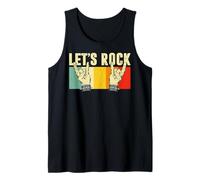 Vintage Retro Style Playing Music Guitar Forever Let's Rock Canotta