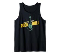Vintage Retro Style Playing Music Guitar Forever Rock N Roll Canotta