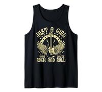 Vintage Retro Style Playing Music Guitar Forever Rock N Roll Canotta
