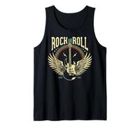 Vintage Retro Style Playing Music Guitar Forever Rock N Roll Canotta