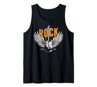 Vintage Retro Style Playing Music Guitar Forever Rock N Roll Canotta