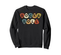 Vintage Retro Style Playing Music Guitar Forever Rock N Roll Felpa