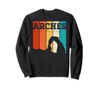 Vintage Retro Style Skyline Arches Utah Arches National Park Felpa