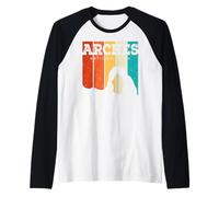 Vintage Retro Style Skyline Arches Utah Arches National Park Maglia con Maniche Raglan