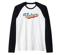 Vintage Retro Sunset 70s 80s Throwback Aesthetic Groovy Maglia con Maniche Raglan