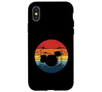Vintage Retro Tramonto Drummer Drum Set Design Custodia per iPhone X/XS
