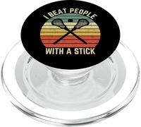 vintage retrò tramonto io battere persone con un bastone lacrosse arte PopSockets PopGrip per MagSafe