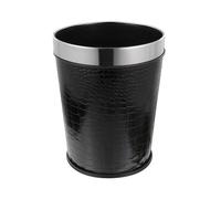 Vintage Retro Trash Can 5L Black Waste Bin for Home Office Kitchen Bathroom Durable Design Wastepaper Basket