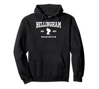 Vintage Retro Washington, USA WA, Bellingham Felpa con Cappuccio