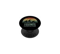 Vintage Retro Yosemite National Park Mountain California PopSockets PopGrip Adesivo