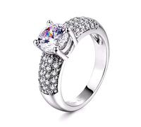 Vintage Rhinestone Ring Wedding Rings Anniversary Engagement Accessories Rings,6 Nice processing