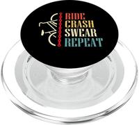 Vintage Ride Crash Swear Repeat - Funny Retro Mountain Bike PopSockets PopGrip per MagSafe