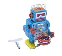 Vintage Robot Tin Toy | Handmade Drumming Robot Clockwork Toy for Adults/Collectors | Nostalgic Decoration for Home/Bars/Cafes | Unique Present for Christmas/Birthdays