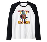 Vintage Robot Toy Retro 50s Sci-Fi SciFi Arte Estetica Maglia con Maniche Raglan