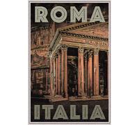 vintage Rome Notebook: Italy Travel Journal: 100 page lined notebook