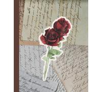 Vintage Rose Letters Composition Notebook: Aesthetic Journal with Antique Script and Floral Design - 7.5x9.25, 110 Pages for Writing & Reflection