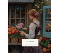 Vintage Rose Shop Notebook: evokes the charm of a countryside flower shop, where vibrant roses and colorful blooms bring life to every corner.