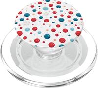 Vintage Rosso Bianco Blu Polka Dot Pattern American Patriotic PopSockets PopGrip per MagSafe