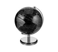 Vintage Rotating Desktop Globe with Black Silver Stand â English Labeled World Globe for Desk Decoration and Geography Learning for Adults