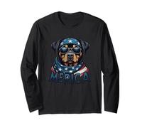 Vintage Rottweiler 4 luglio Merica Maglia a Manica