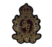 Vintage Royal Indian Silk Distintivi Crown Bee Badge Applique Nuove Patch per Pantaloni Vestiti Decorati 1 pezzo (F)