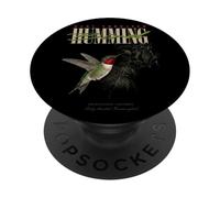 Vintage Ruby-Throated Colibrì Uccello Arte Natura Osservazione PopSockets PopGrip Adesivo
