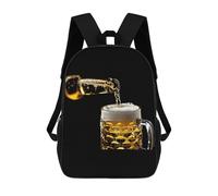 Vintage Rucksack For The Love Of Beer Borse Da Scuola Stampa 3D Backpack Per Trekking, Scuola, Escursionismo, 42X32X14Cm