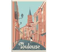 Vintage Rue Du Taur Viaggio Poster Art Print Retro Wall Art Tela Poster Camera Decorazione Casa Decorazione Non incorniciato 50x75cm