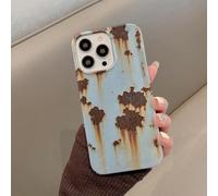 Vintage Rust Look Phone Case for iPhone 16 15 14 13 12 ProMax, Rusty Metal Texture Imitation Phone Case, Creative Industrial Iron Inspired Shockproof Cover (13,Style A)