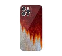 Vintage Rust Look Phone Case for iPhone 16 Pro Max, Rusty Glossy Pattern Phone Cover, Creative Industrial Iron Inspired Shockproof TPU Case for iPhone 16/15/14/13/12 Promax (15 PRO MAX,g)