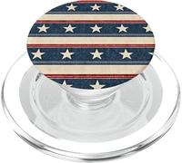 Vintage Rustico Stripe Pattern American Patriotic USA Stars PopSockets PopGrip per MagSafe