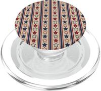 Vintage Rustico Stripe Pattern American Patriotic USA Stars PopSockets PopGrip per MagSafe