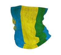 Vintage Rwanda Rwandan Flag Passamontagna Stampato Protezione del Viso Elastico Bandana per Estivo Pesca Bambini 26X30CM