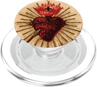 Vintage Sacro Cuore di Gesù Regali Cattolici Arte Tradizionale PopSockets PopGrip per MagSafe
