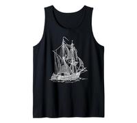 Vintage Sailboat Sailing Ship Nautical Sailor Canotta