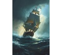 Vintage Sailing Ship Notebook: A Classic Lined Notebook Inspired by Tall Ships, Stormy Seas, and Maritime Adventure