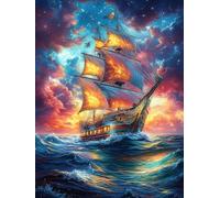 Vintage Sailing Ship on The Ocean at Sunset Puzzle 500 Pezzi Difficoltà Estrema Cartone Spesso Tema Monocromatico Wildlife Pet Per Appassionati Di Puzzle Antistrappo Non Sbiadisce Top Vendita 500 PCS