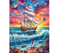 Vintage Sailing Ship on The Ocean Puzzle 500 Pezzi Sfida Rompicapo Difficile Wildlife Pet Rompicapo Per Esperti Stimolo Intellettuale Esercizio Mentale Regalo Per 500 PCS