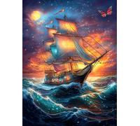 Vintage Sailing Ship on The Ocean Rompicapo 300 Pezzi Leonardo Da Vinci Per Adulti Scenery Science Fiction Cartone Rigido Ultima Cena Per Collezione E Regalo Da Passatempo Migliore Vendita 300 PCS