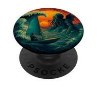 Vintage Sailing Yachting Barca vela Veliero vela Marinai PopSockets PopGrip Adesivo