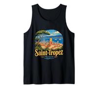 Vintage Saint Tropez Francia Viaggio Souvenir Regalo Canotta