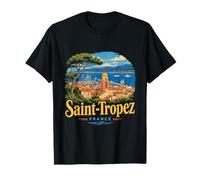 Vintage Saint Tropez Francia Viaggio Souvenir Regalo Maglietta