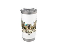 Vintage Samarcanda Uzbekistan Viaggio Souvenir Landmark Gift Bicchiere termico in acciaio inox doppia parete