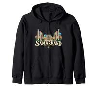 Vintage Samarcanda Uzbekistan Viaggio Souvenir Landmark Gift Felpa con Cappuccio