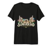 Vintage Samarcanda Uzbekistan Viaggio Souvenir Landmark Gift Maglietta Premium