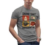 Vintage Same Shit Different Hat T-Shirt Maglietta Grigio Per Uomo Size 3XL